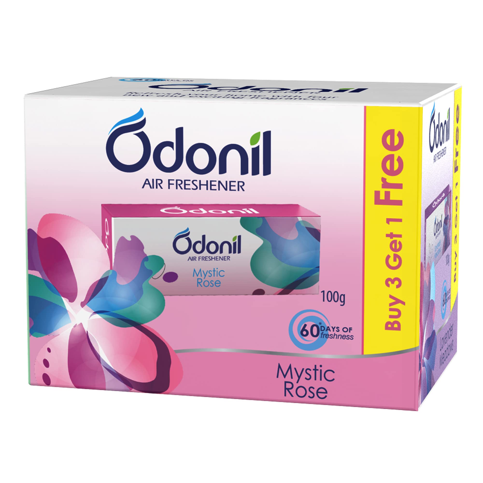 Odonil Bathroom Air Freshener Blocks 100g - Buy 3 + 1 Free| Mixed Fragrance | With Odour Buster Technology (B096VK7TFQ) Amazon Price History, Amazon Price Tracker