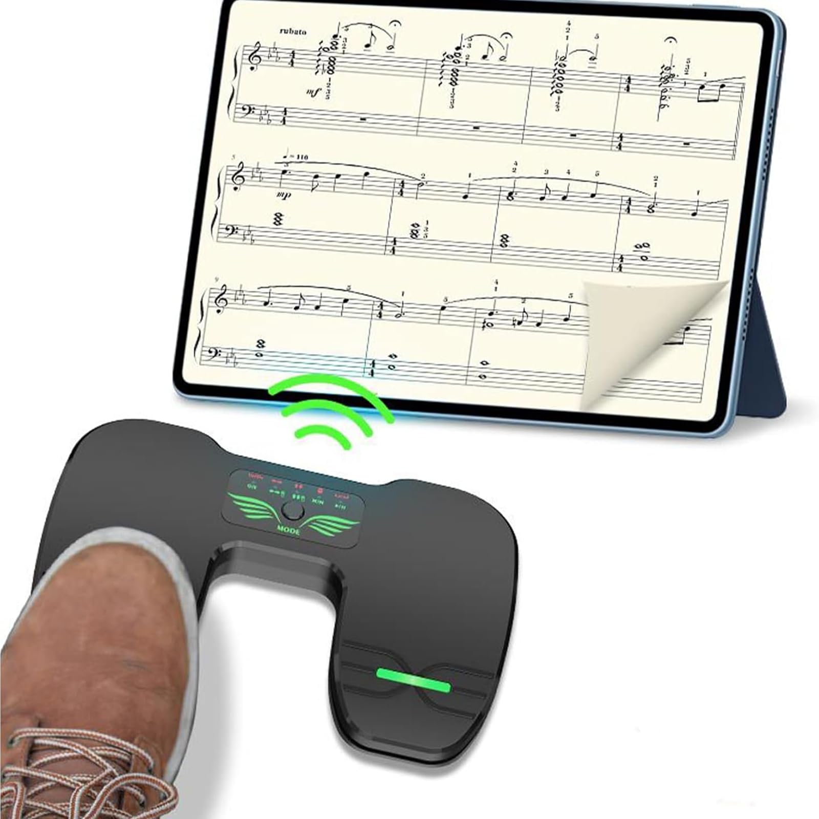 Wireless Page Turner Bluetooth Music Page Turner, Silent Turner Pedal for iPad Tablets Android IOS Phones Keyboard Foot Switches : Musical Instruments