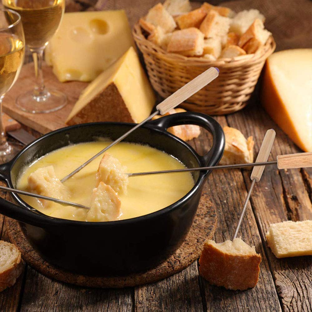 Forchette Da Fonduta 12 Pezzi - Acciaio Inox, Lunghe 24cm, Per Cioccolato, Formaggio E BBQ