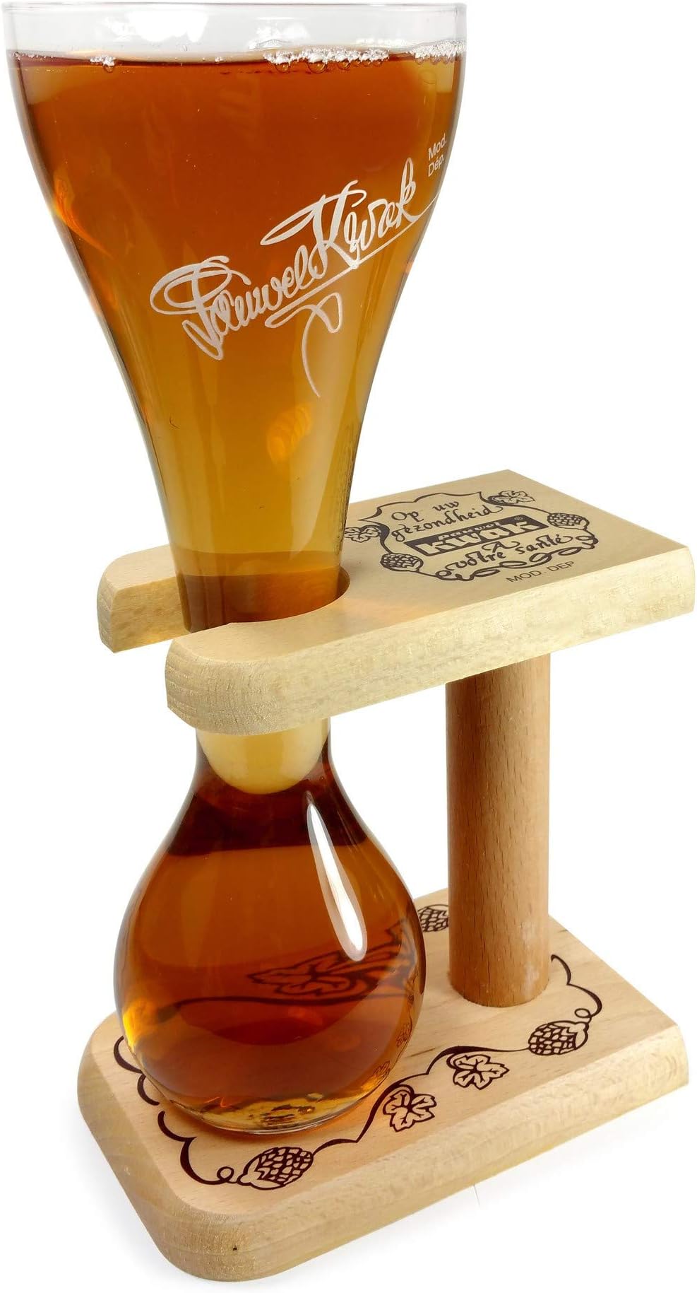 Pauwel Kwak Belgian Beer Glass with Wooden Stand 0.3L