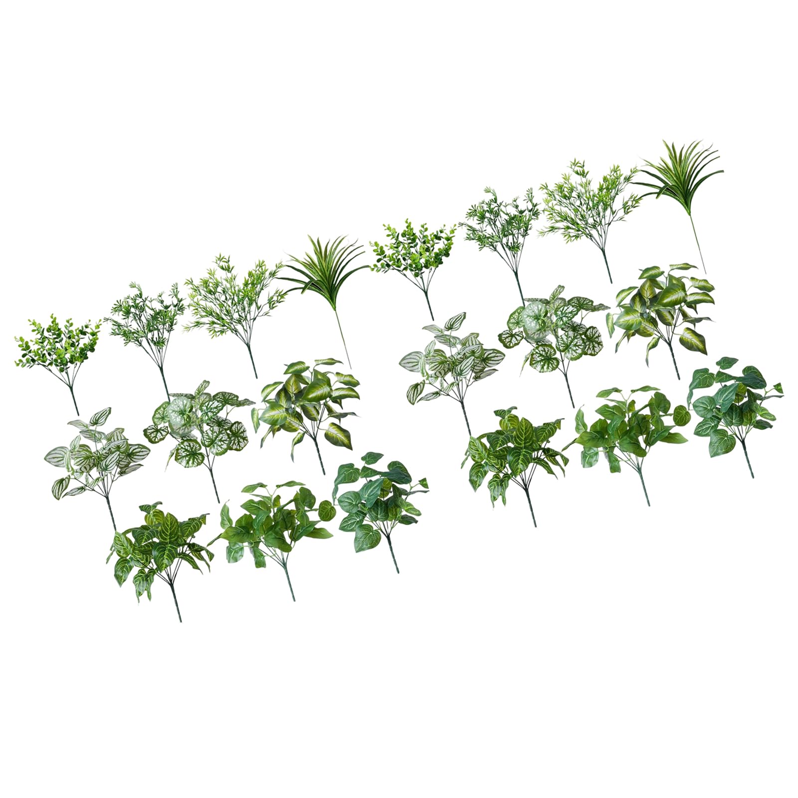 Carotoe 20Cap Artificial Leaves With Stems For Door Decoration Realistic Greeneries Ideal For Outdoor Party Setups Home Party Decorations