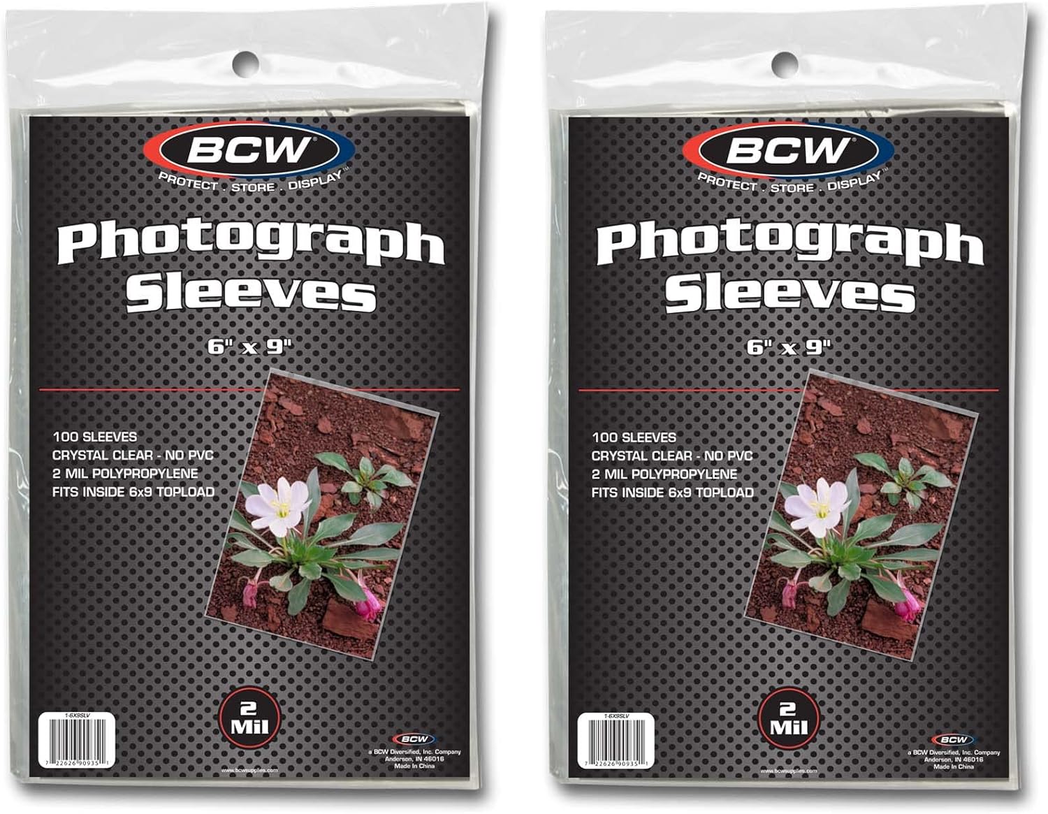 BCW 6x9 Photo Sleeves - 200 ct | Acid-Free, No PVC | Crystal Clear Polypropylene | Archival Storage for 6x9 Photos & Postcards