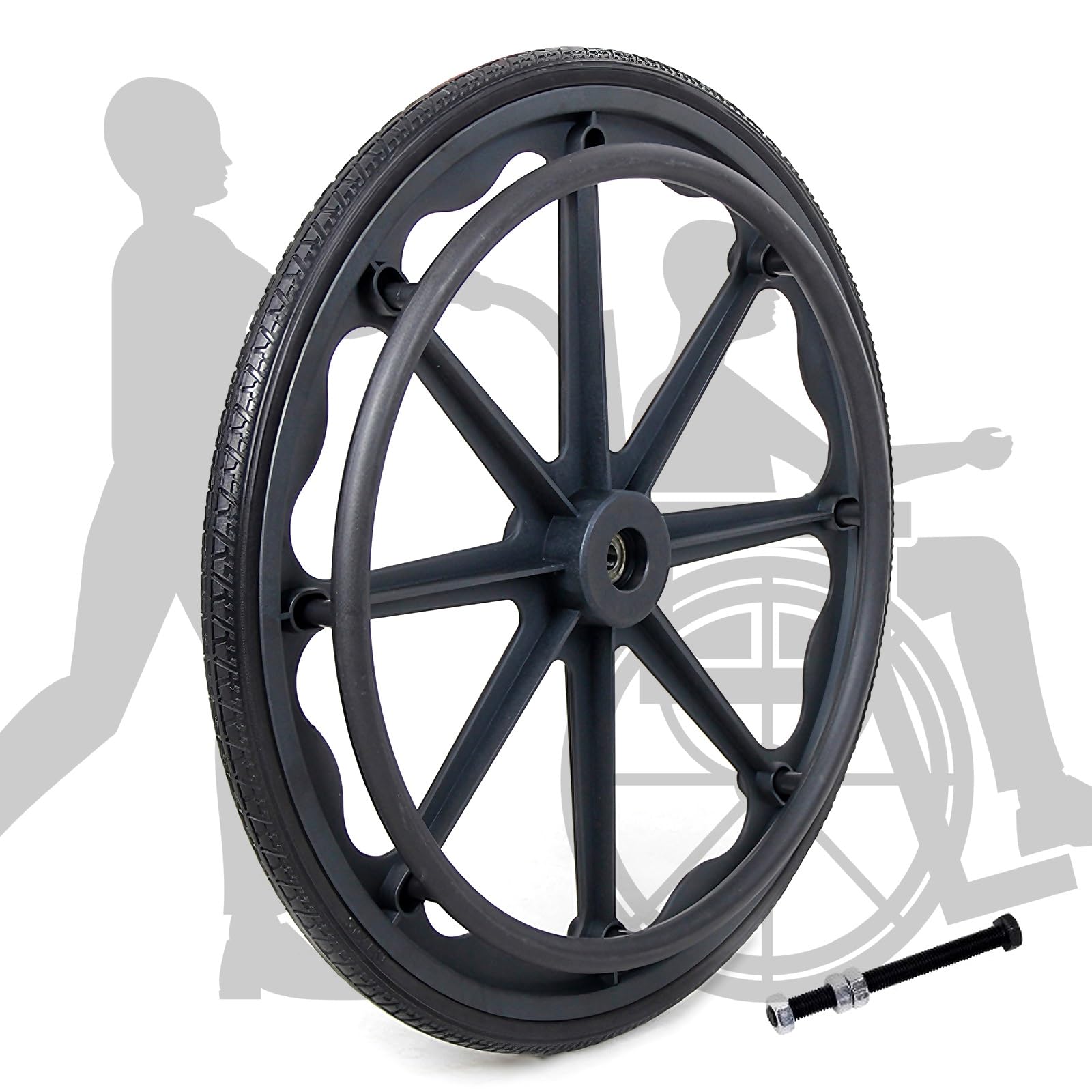 Amazon.co.jp: 車椅子 タイヤ 18/20/22/24インチ ポリウレタン製