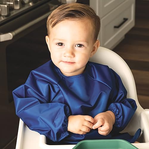 Vista 5 de Tiny Twinkle Long Sleeve Bib for Babies & Toddlers 2-Pack Waterproof Smock Bib for Eating Machine Washable & Mess-Proof Feeding Essentials