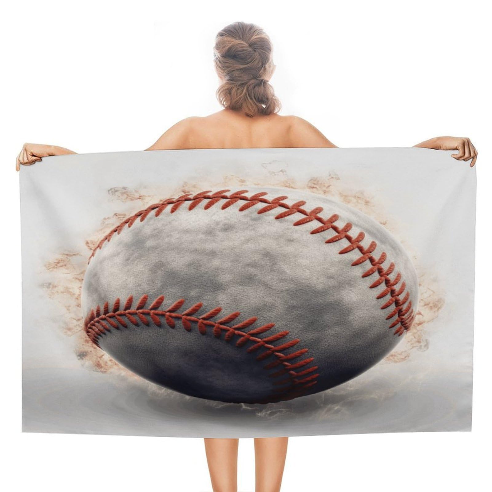FekiLoot Baseball Beach Towel Absorbent & Quick Dry Pool Towels 31 X 51 Inches Extra Large Sandfree Beach Blanket Towels Soft Lightweight Travel Towel for Swim Yoga Camping