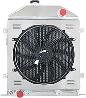 Vista 1 de Ventilador de aluminio de 4 filas para radiador compatible con Ford Coupe Super Deluxe 3.7L 1942-1948