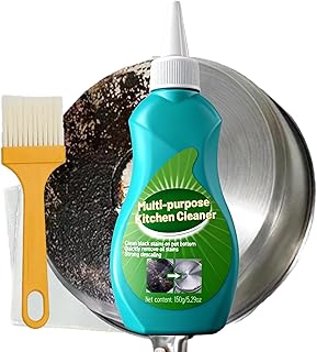 Multi-purpose Kitchen Cleaner, Pot Bottom Black Stain Cleaner, Pan Bottom Cleaning Paste,Powerful Kitchenware Cleaner, Cooktop Cleaner Effortless for Burned Cookware, Oil Stain Remover (150, Grams)