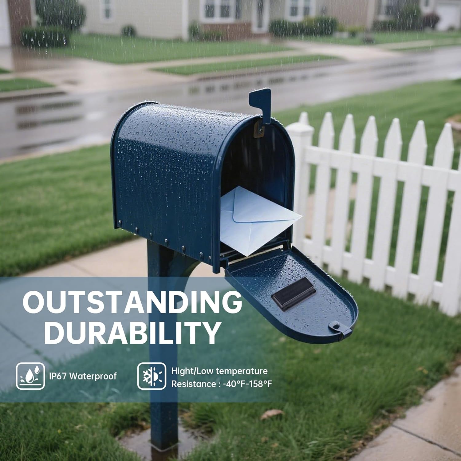 Briidea WiFi Mailbox Alert with LoRa Technology Up to 1200ft Long Range, Updated Sensing Technology Fits for Any Mailbox Type, 2.4 & 5GHz Dual-Band WiFi Compatible, Low Power with Battery Indicator