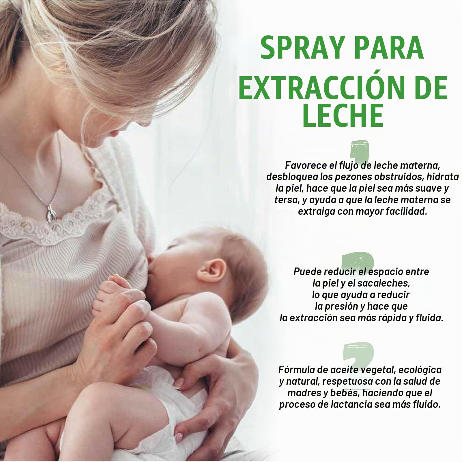 Spray para Bombeo de Leche, 2 Unidades, 118 Ml, Spray para Bombeo de Leche, Hidratante, Desobstrucción de Pezones, Bomba Lubricante en Spray para Lactancia Materna