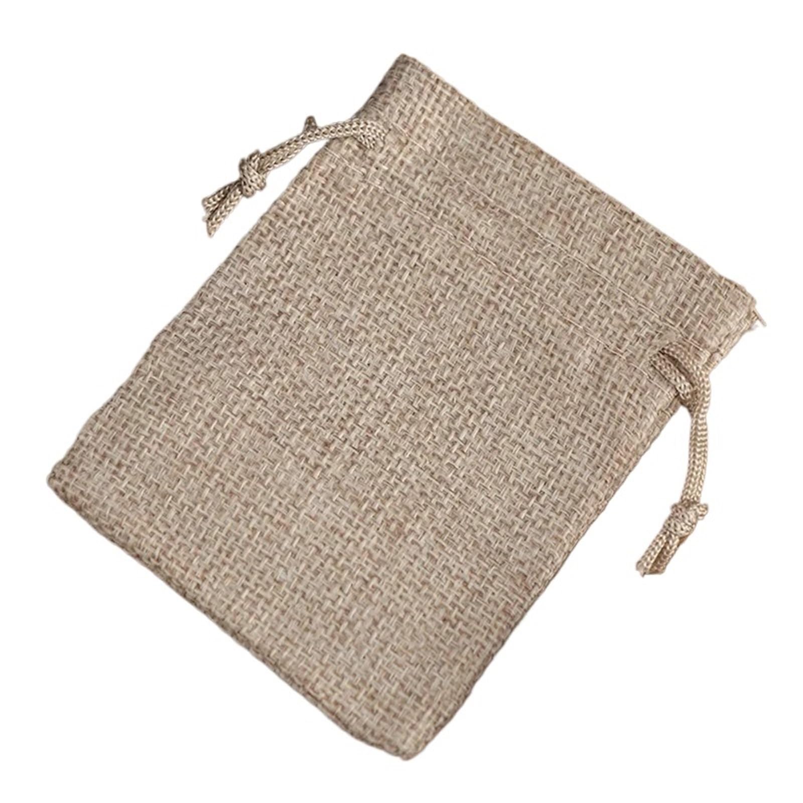 Pochon Tissu Sac en toile de jute avec cordon serrage, 50 pièces