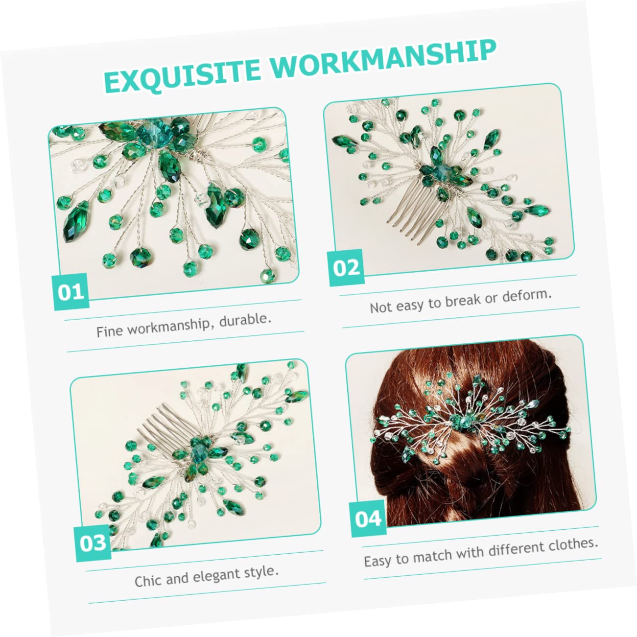 MAGICLULU 5 Stück Schicke Haarkamm-clips Für Brautjungfern Strass-kopfbedeckung Für Frauen Zur Hochzeit Geburtstag Weihnachten Muttertag