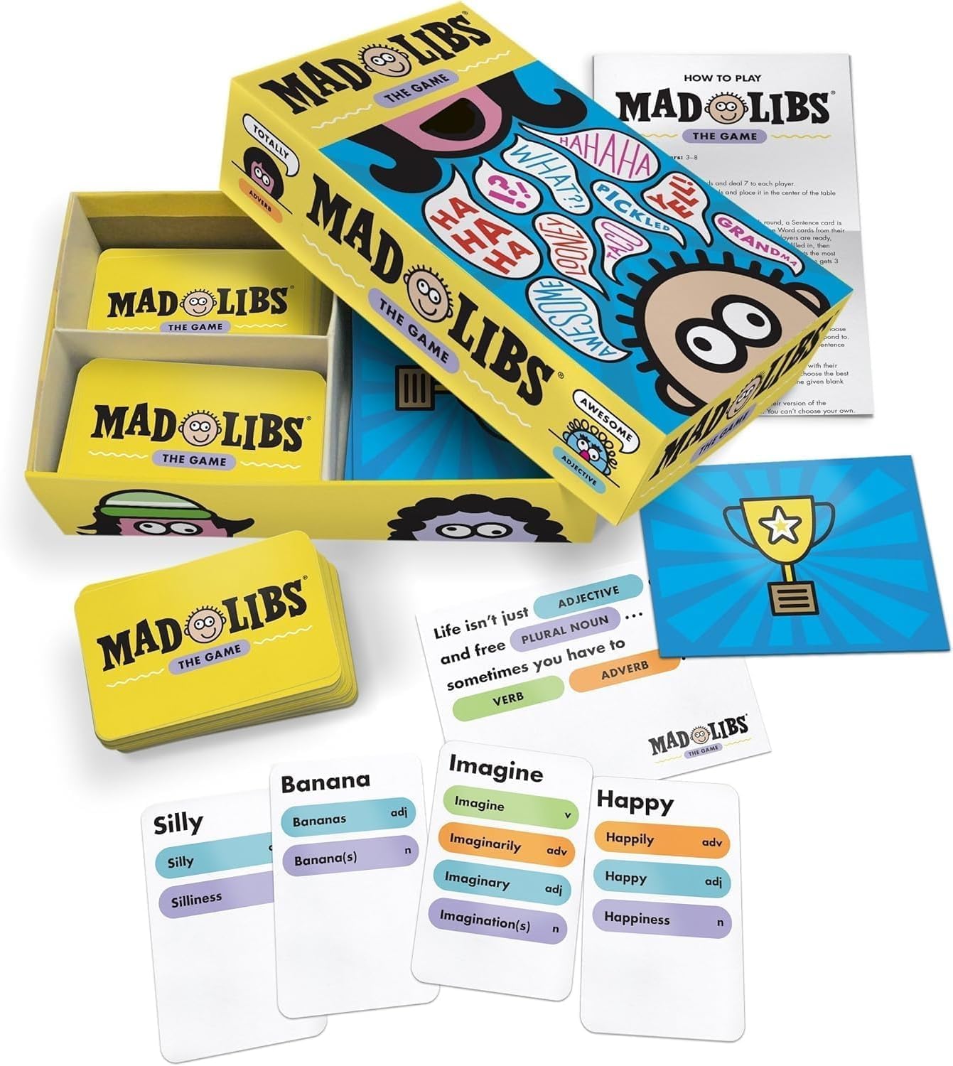 Looney Labs Mad Libs: The Game – Funny Sentence Building Game for Friends and Family, 3–8 Players