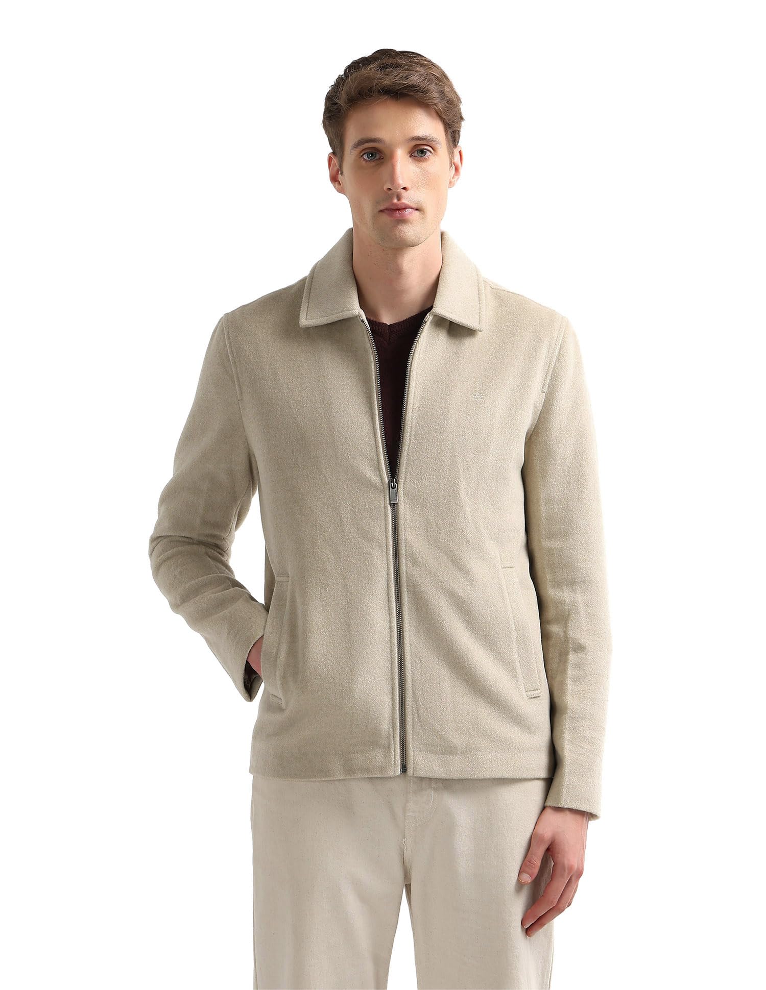 arrow sports Arrow Sport Men's Solid Regular Fit Casual Jacket-picture-18