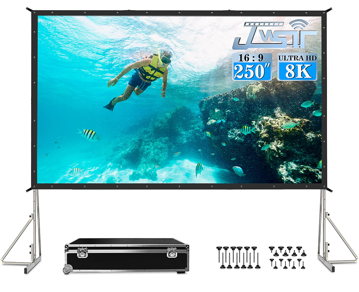 120 Inch Outdoor Projector Screen - Easy Setup! -8 120 Inch Outdoor Projector Screen - Easy Setup! -8