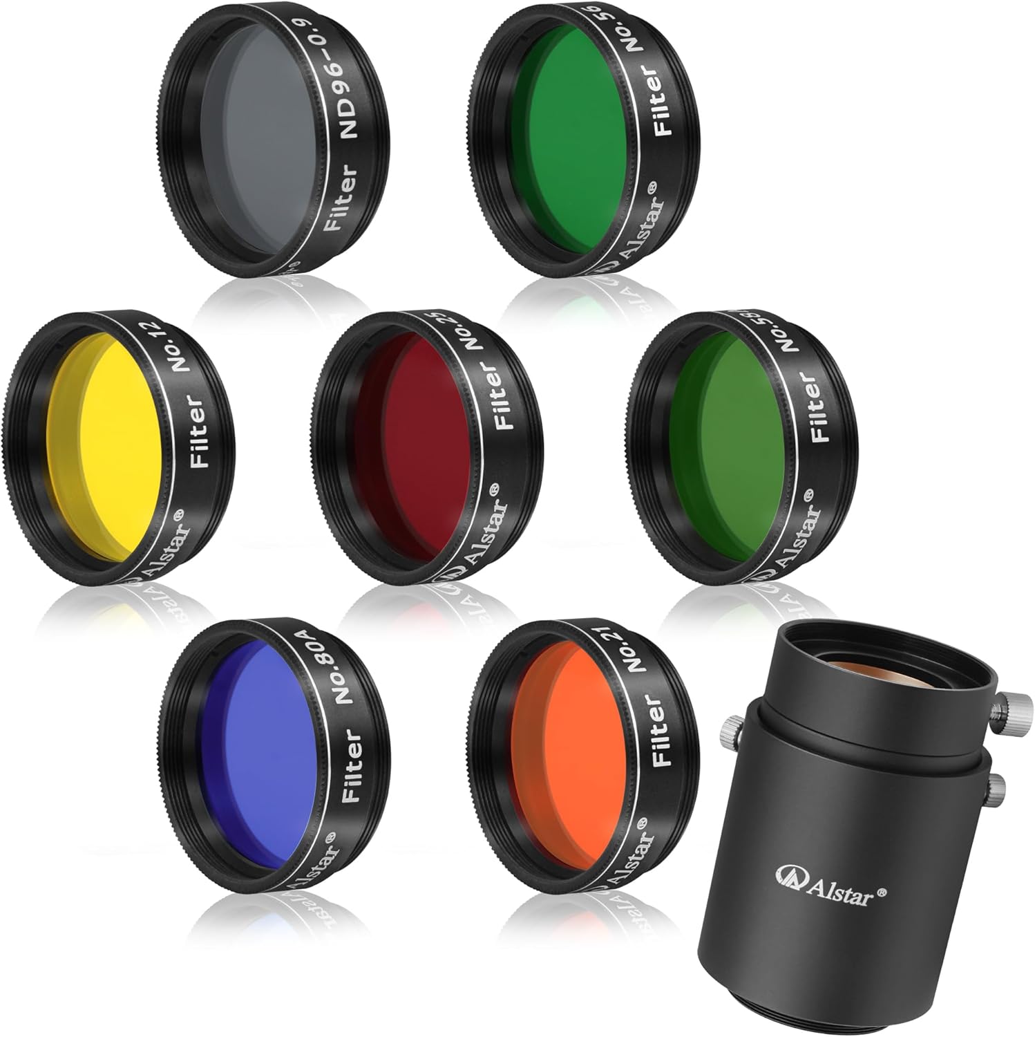 Alstar 2" Adjustable Extention Tube Camera Adapter - Bundle with - 1.25-Inch 7Pcs Filter Set