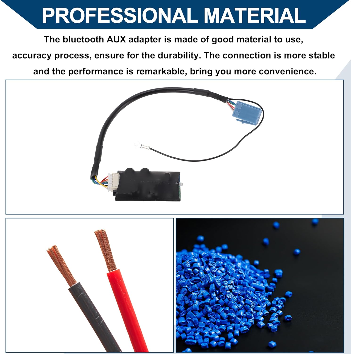 Stereo Radio Harness with Microphone Handsfree for Audi for Volkswagen for RCD-210/310 CD Bluetooth AUX Adapter Music Cable Convenient 21cm 1Set Black