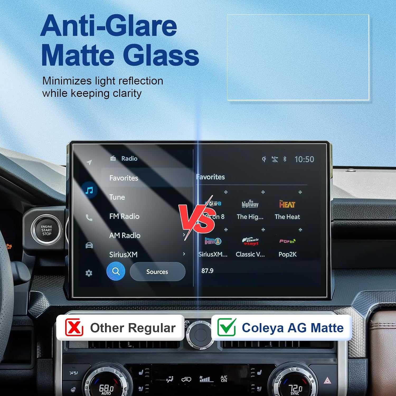 Anti-Glare Matte for Toyota 4Runner 2025-2026 Screen Protector, (TRD Sport TRD Off-Road Premium/Trailhunter/TRDPro/Limited), 9H Tempered Glass 2025 4Runner Accessories HD&Anti-Fingerprint 14"