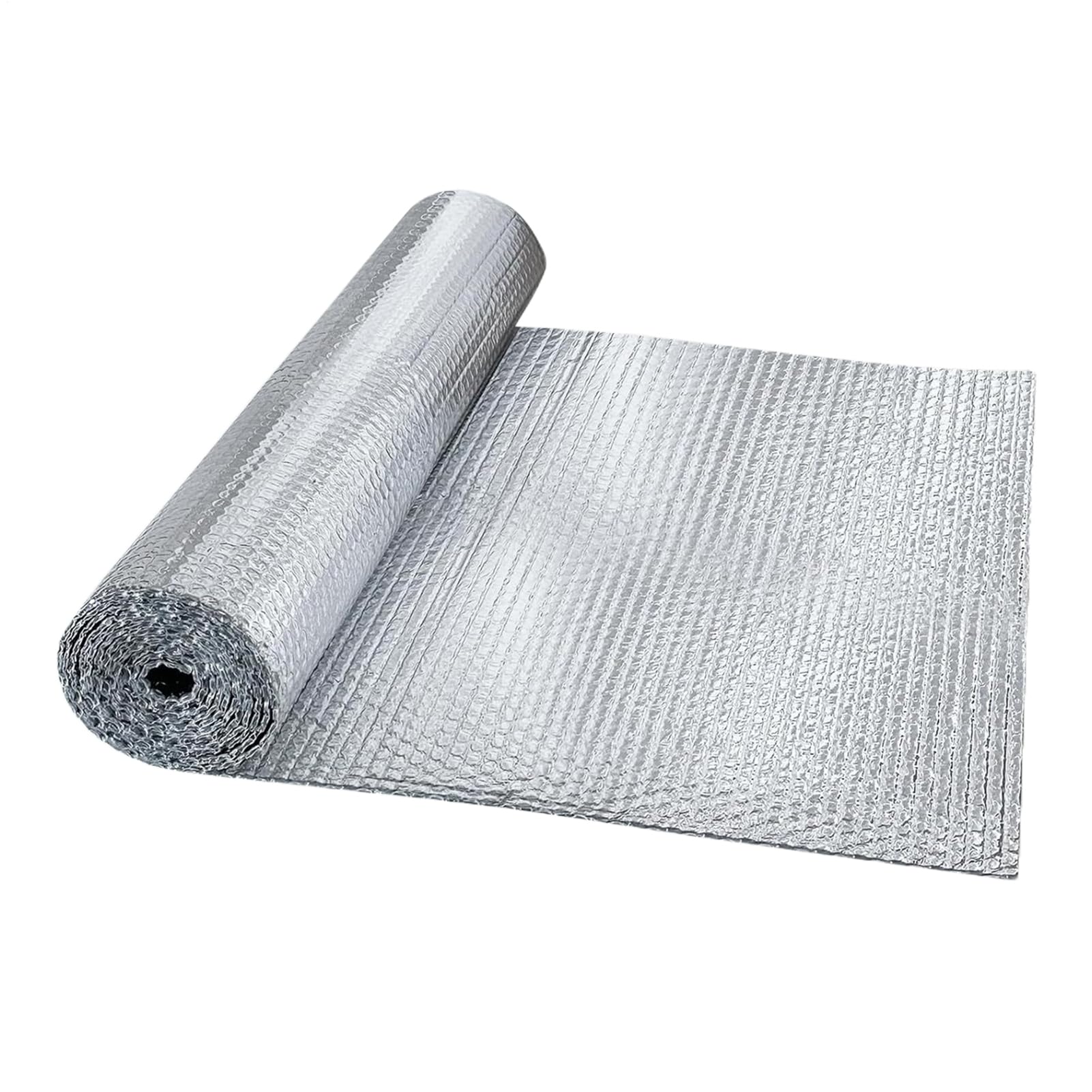 Rotolo Isolante in Alluminio Foglio Isolante Termico a Barriera Radiante | Isolamento Doppio Riflettente Foglio Termico A Bolle Per Tetto Di Camper, Porta Da Garage, Camion E Auto