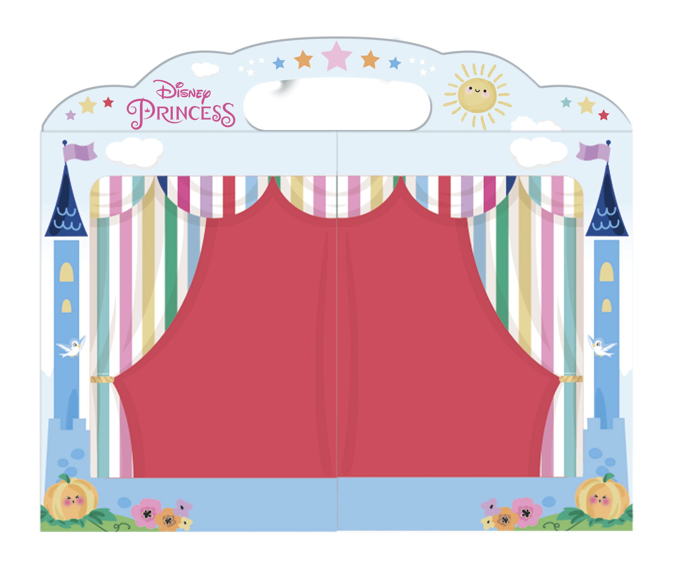 Clementoni - 18727 - Disney Princess Theatre - Teatrino in Cartone da Costruire, con Principesse Disney, per Inventare Storie, Gioco Creativo Bambina 7 Anni - Made in Italy