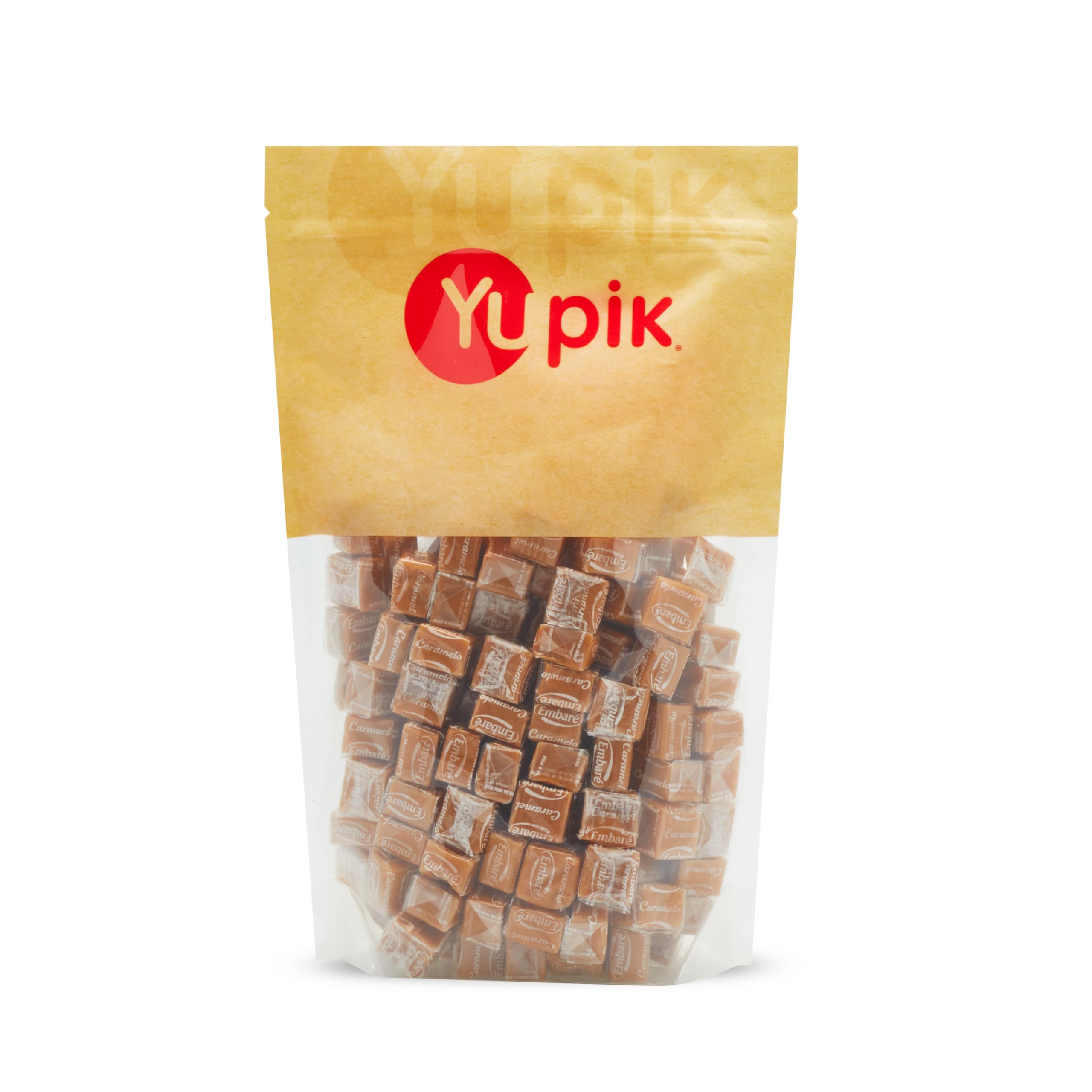 Yupik Creamy Caramels, 1 kg, Gluten-Free, Individually Wrapped, Semi-Soft Candies, Caramel & Vanilla Flavor, Sweet Candy, Delicious Snacks, Ideal for Gifting, Halloween & Holidays