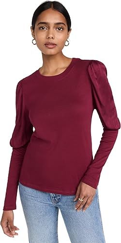 Splendid Camiseta de Manga Larga Camisa para Mujer, mulberry, M