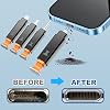 Kit de limpieza para iPhone 13 en 1 con limpiador de puerto de carga y estuche portátil | Multiherramienta de limpieza para reparar iPhone AirPods Pro iPad (Tipo C) puerto de carga, altavoz, cables Lightning, conectores 3
