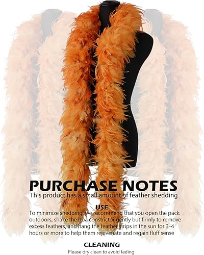 Miniatura 7 de 1st Choice Feather Boa colorida Chandelle Boa de plumas de 66 pies para mujer, boas de plumas de pavo para fiesta, boda, disfraz de Halloween