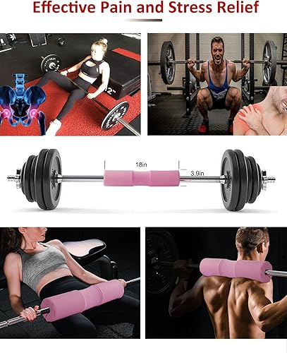 Miniatura 7 de Juego de almohadillas para sentadillas, acolchado de nailon antideslizante, almohadilla de espuma gruesa para sentadillas, estocadas y acolchado de