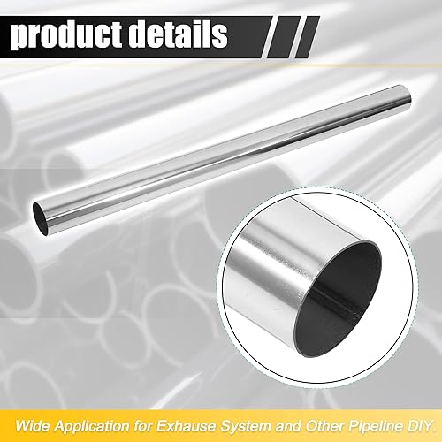 Miniatura 119 de X AUTOHAUX Straight 4" OD 35" Length DIY Custom Mandrel Exhaust Pipe 4 Inch Tube Pipe T304 Stainless Steel Universal Fit