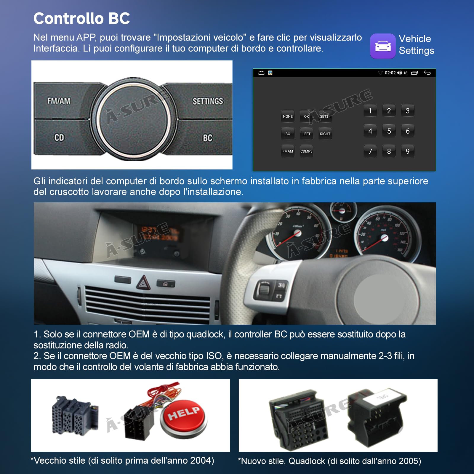ACAVICA Autoradio Android 14 per Opel Corsa D - 8" Touchscreen HD, Wireless CarPlay e Android Auto, GPS Bluetooth, Split Screen, 2+32GB - Compatibile con Antara, Astra H, Meriva