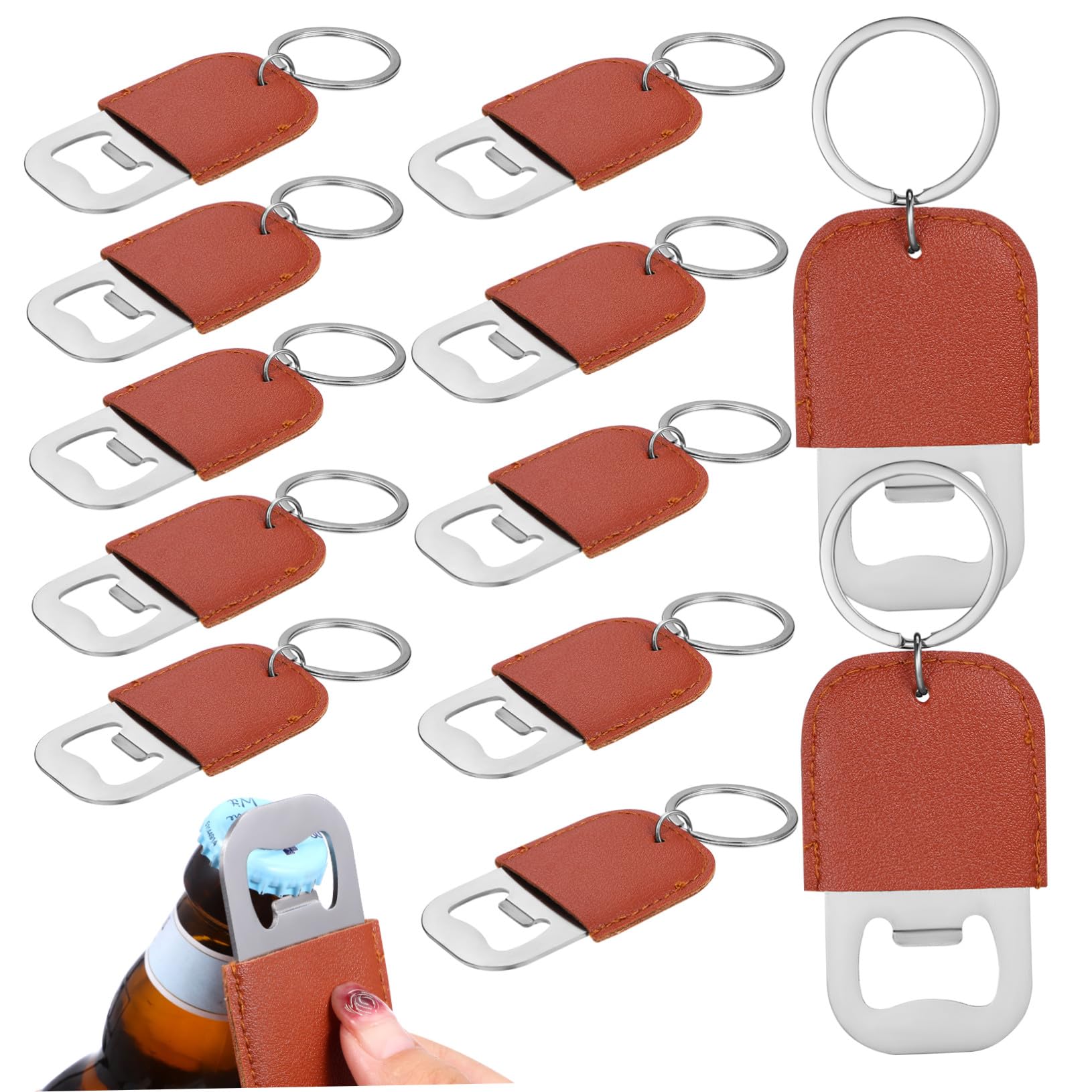 12 Ouvre-bouteilles inox : décapsuleur porte-clés multifonction