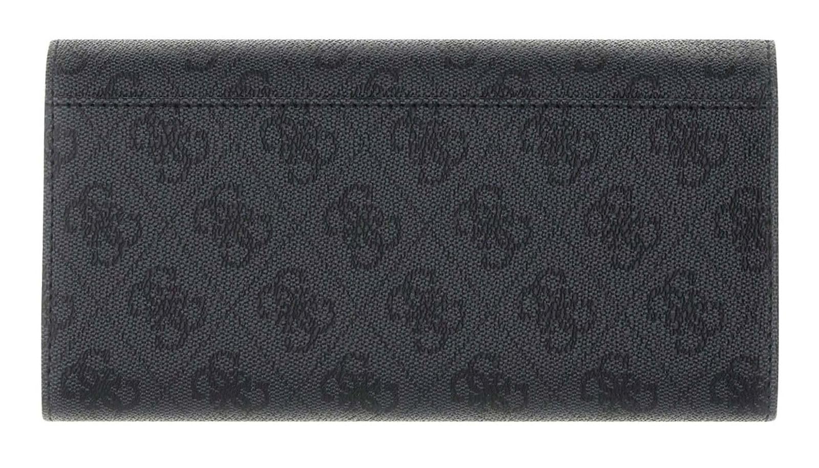 GUESS portafoglio Laurel II SLG Flap Organizer Coal Logo grigio scuro