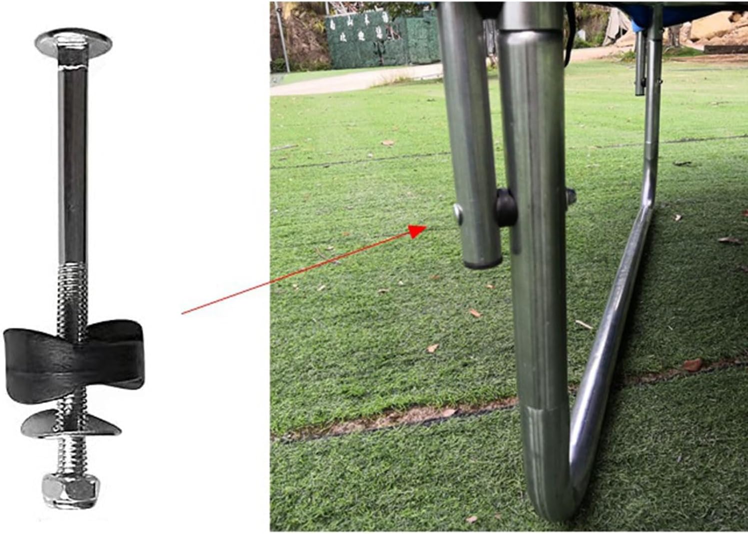 AntiCollision Trampolines Poles Universals Poles with Screws Replacement Part Easy Installation Trampolines Replacement Part