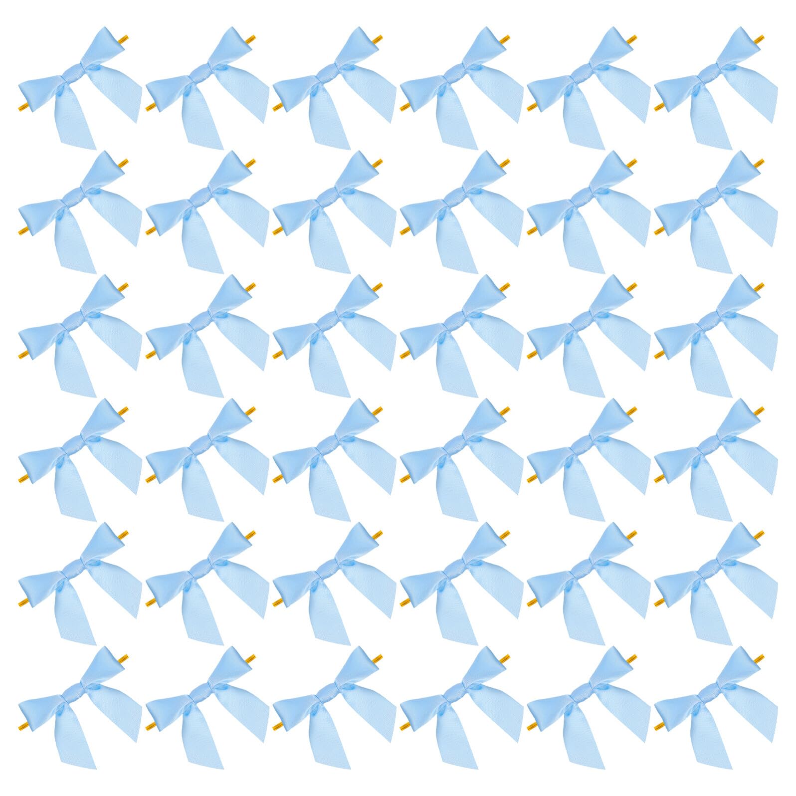 100 Pezzi Fiocchi Nastro Pre-Annodati Blu per Confezioni Regalo Accessori Decorativi per Sacchetti Dolcetti e Artigianato per Feste e Decorazioni Stagionali