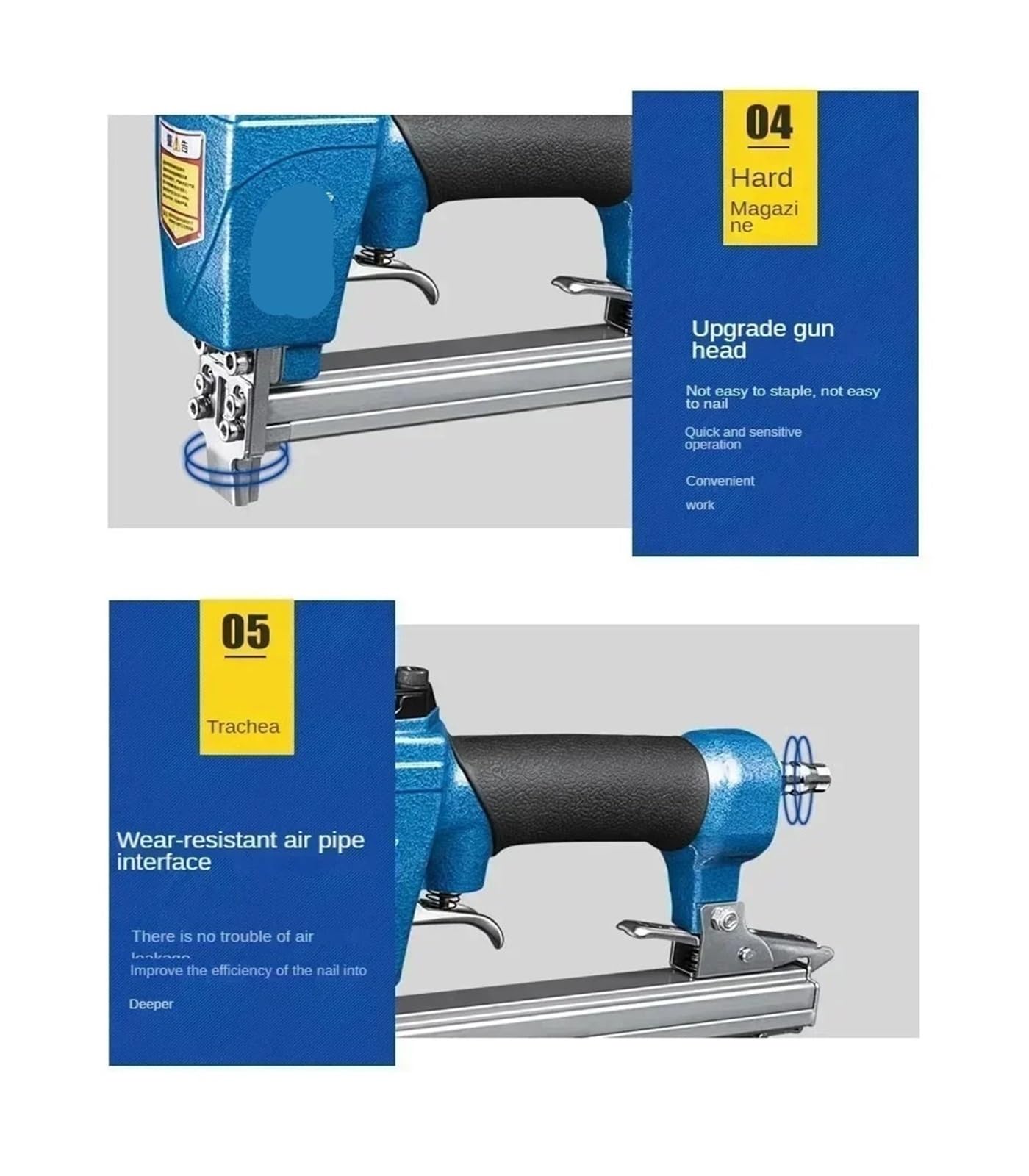 Pistola sparachiodi ad aria compressa, Pistola Sparachiodi Pneumatica Facile Da Usare For La Lavorazione Del Legno, 1013J/1022J/422J Leggera E Durevole A,Progetti di artigianato decorativo(1022J)