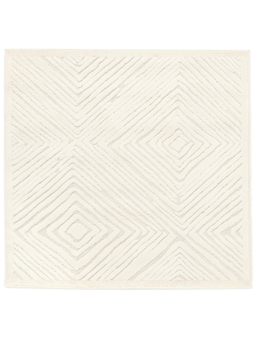 RugVista Tuscany, Tappeto, Moderni, 200 x cm, Quadrata, Pelo medio, Lavabile solo a secco, oeko_tex_100, Bianco crema