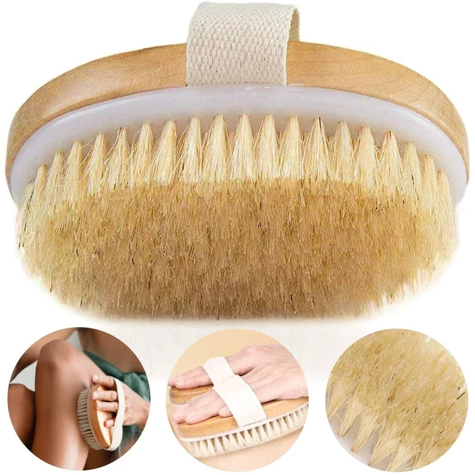 RüCkenbüRste 2Pcs Peeling Holz Körper Massage Dusche Pinsel Borsten Bad Pinsel Weiche Frau Mann Hautpflege Nass Trocken Körper Pinsel Zum Baden