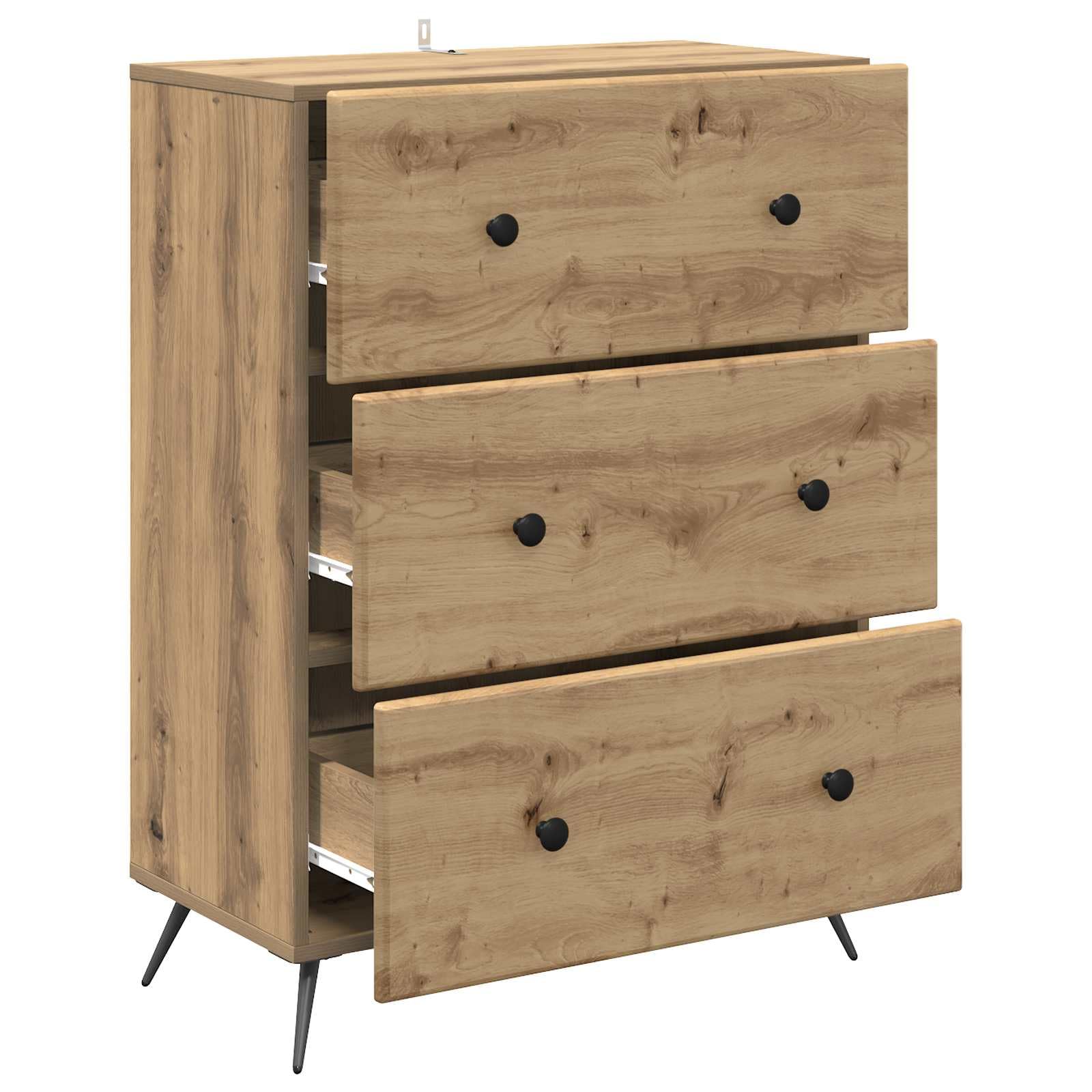 Szafka do przechowywania z szufladami 66 x 34,5 x 90 cm metalowa i