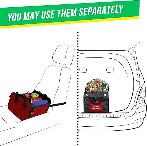 Miniatura 3 de Organizador grande para maletero de automóvil, almacenamiento modular desmontable y plegable, para SUV, minivan, camión, sedán, furgoneta, 3