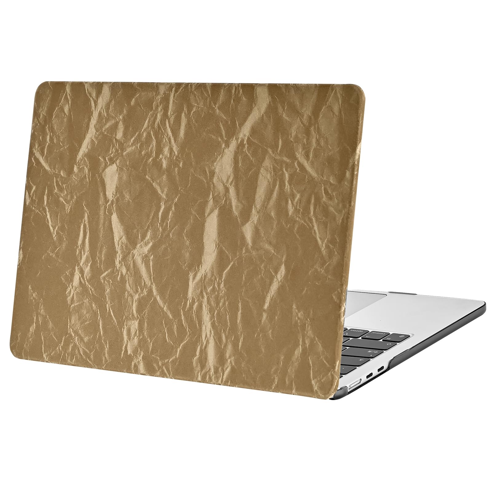 EooCoo Case Compatible with MacBook Air 13 inch M4 M3 M2 2025 2024 2022 Release Model A3240 A3113 A2681 with Touch ID, Plastic Hard Shell Cover for Mac 13.6", Flannel Surface - Khaki