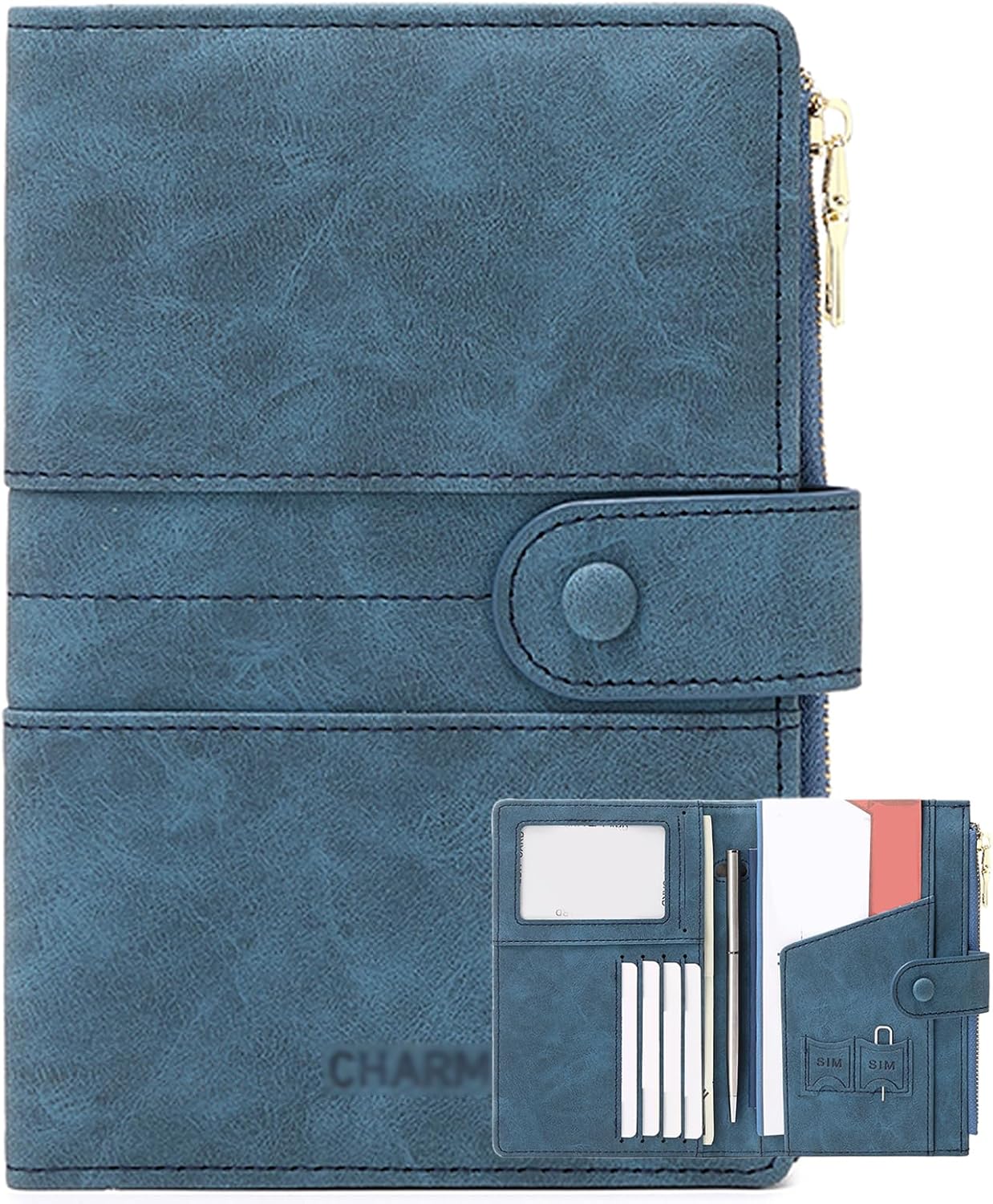 BOZKOA Multiple Rfid Passport Holder Family For Women Men