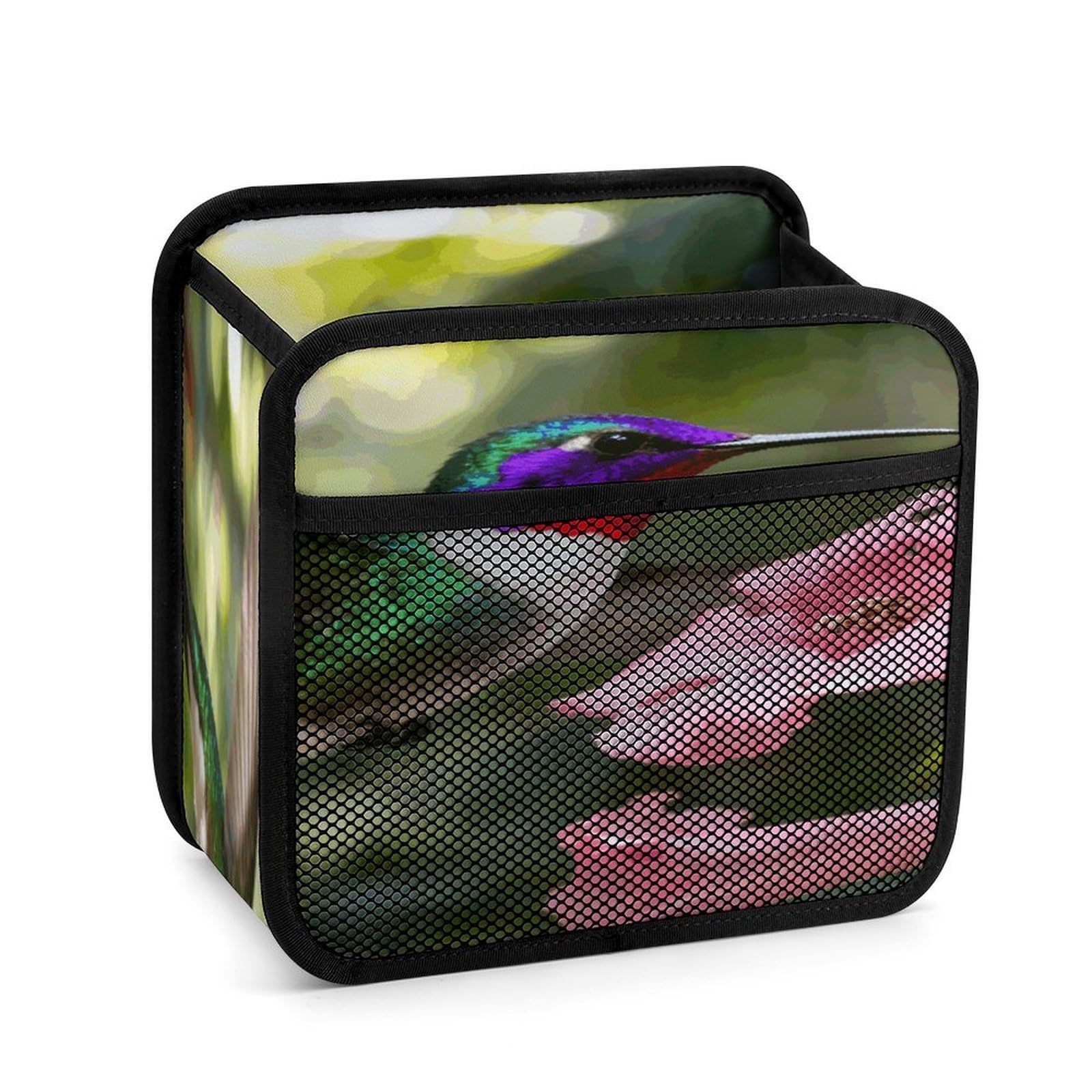 FekiLoot Hummingbird Backseat Car Organizer - Premium PU Leather Hanging Car Seat Organizer with Storage Mesh Pockets, Large Capacity Car Backseat Organizer Travel Accessories