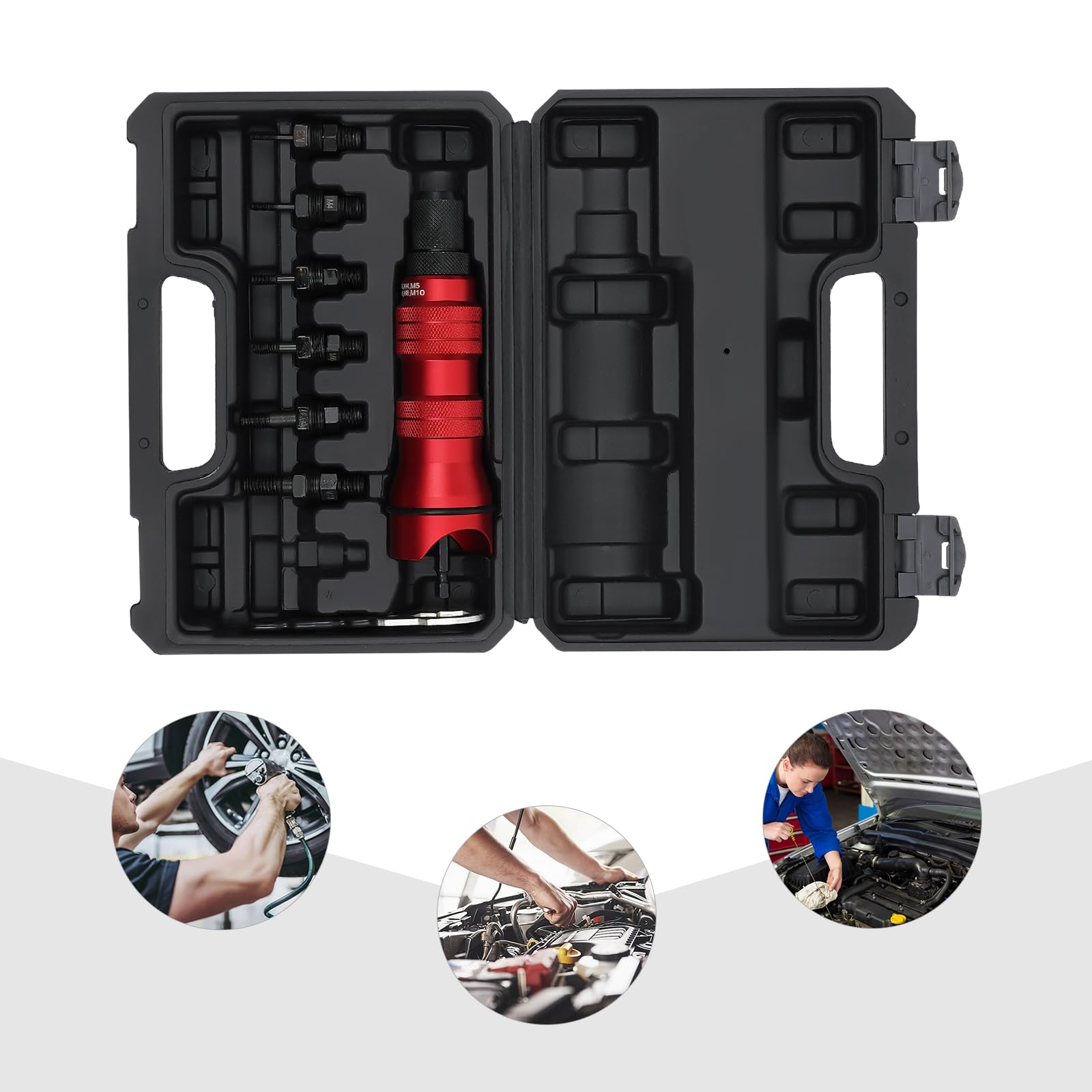 Rivetto professionale, rivettatore elettrico, rivetto per avvitatore a batteria o trapano, pinza per rivetti elettrici, adattatore/rivetto/rivetto/driver