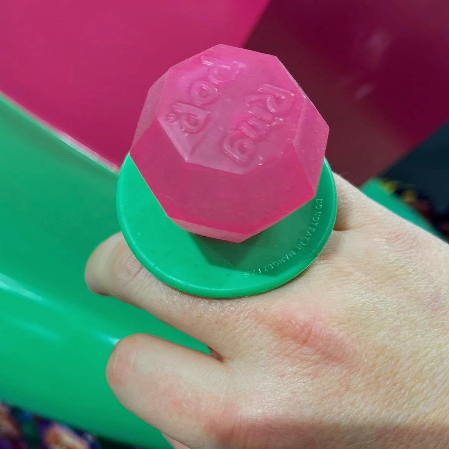 Incredible Play Ring Pop Scented Squishy Toy, Squeezy, Stretchy Stress Fidget Toys Complete Gift Set Party Bundle - 3 Pack (Red/Blue, Pink/Green & Green/Purple)