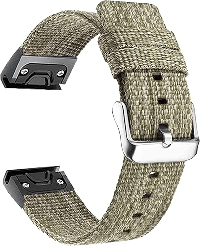 BRART Quick Release Nylon Cowhide WatchBands For Garmin Fenix 7X 7 6 6X Pro GPS 5 5X 3HR Descent Mk1 Mk2 Strap 22 26mm Strap