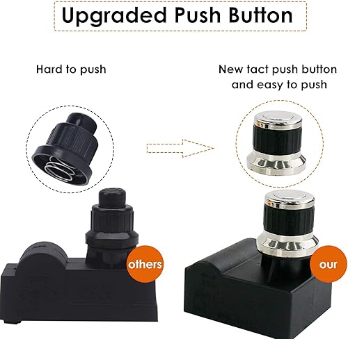 Vista 18 de Uniflasy Kit de encendido para parrilla, módulo de encendido electrónico y botón de interruptor con cables para encendedor Charbroil, repuesto