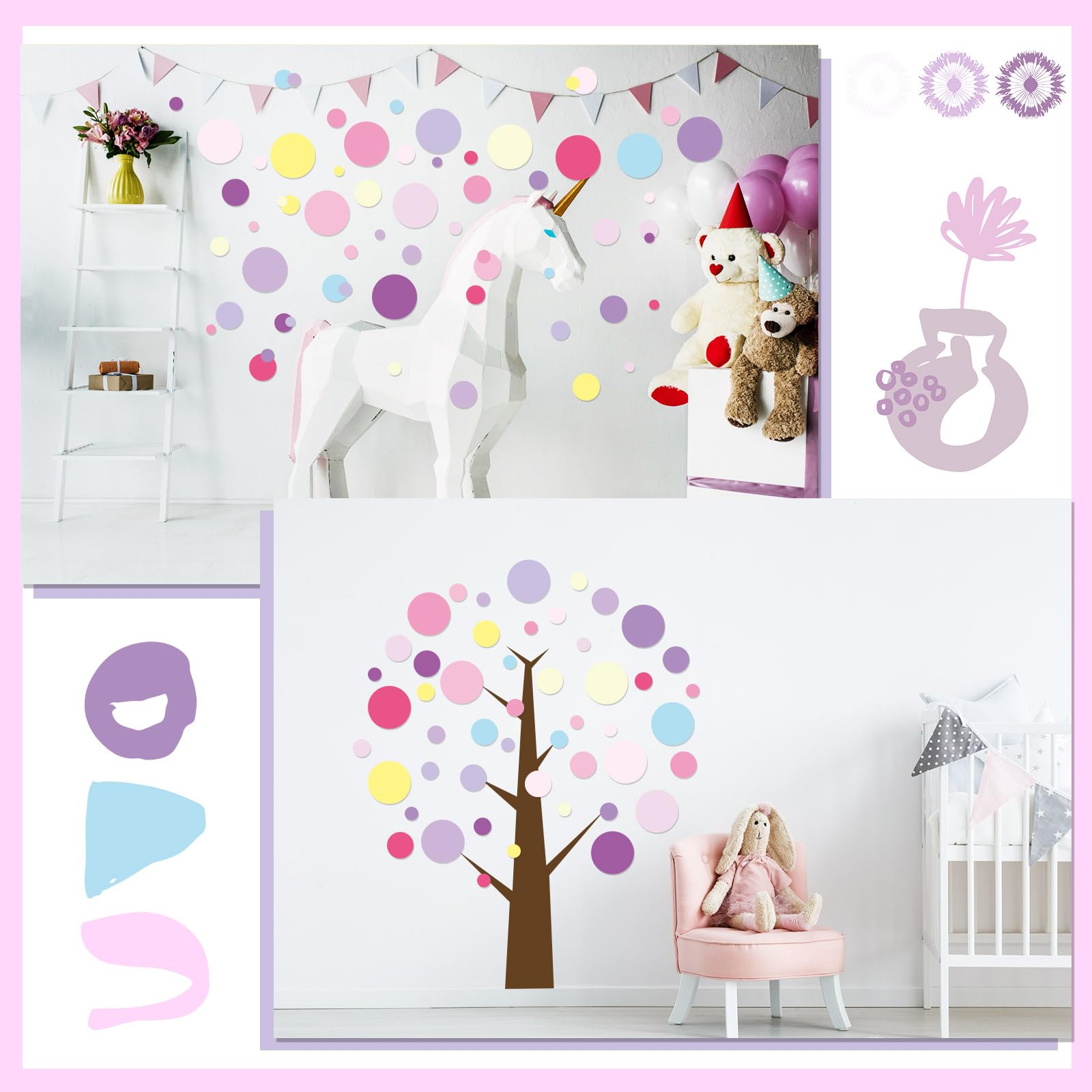 Snapklik.com : Zonon 264 Pcs Polka Dot Wall Decals For Classroom Decor ...