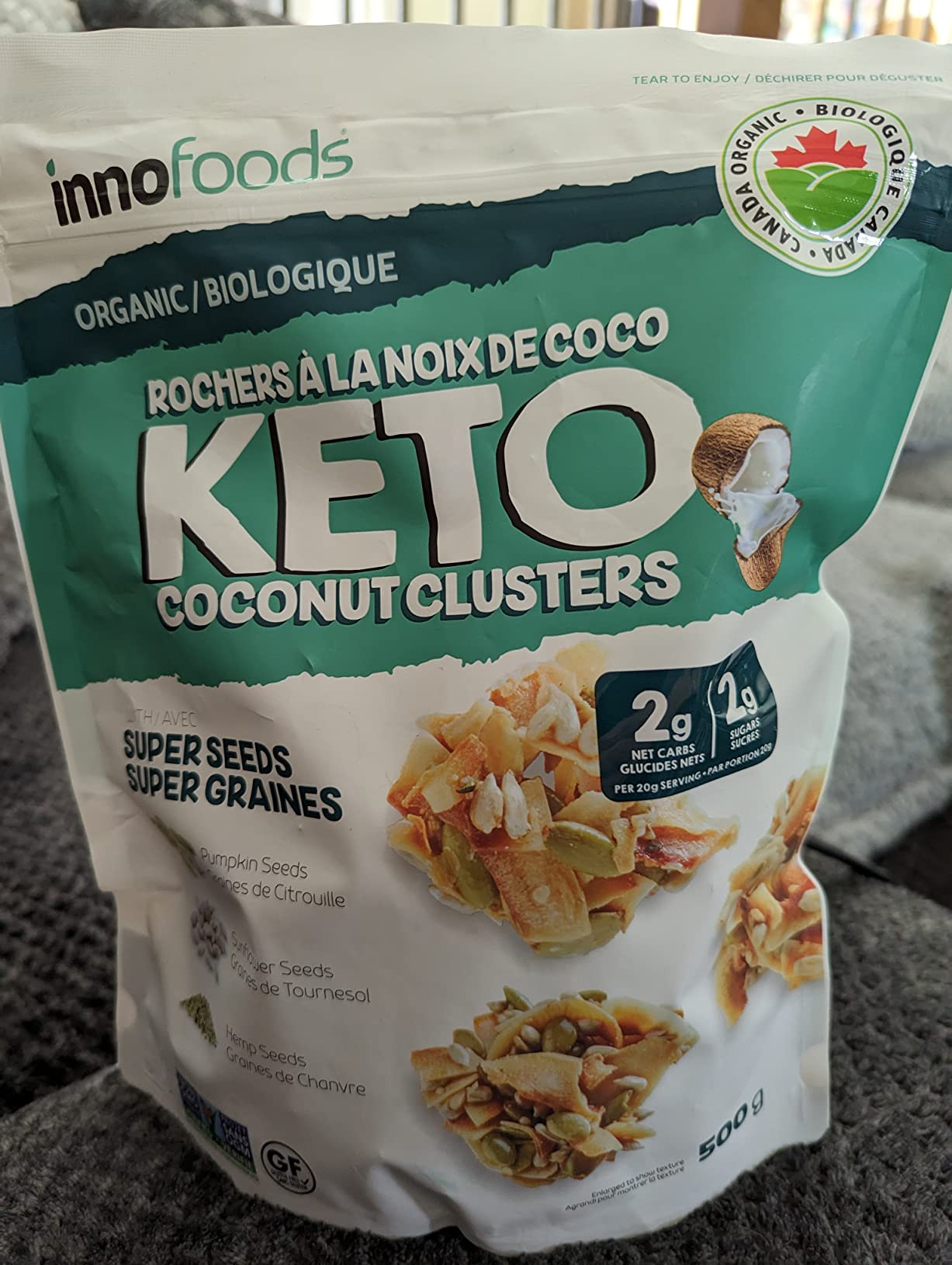 Inno Foods keto grain free granola InnoFoods Organic, Gluten Free, 600g Amazon.ca Grocery