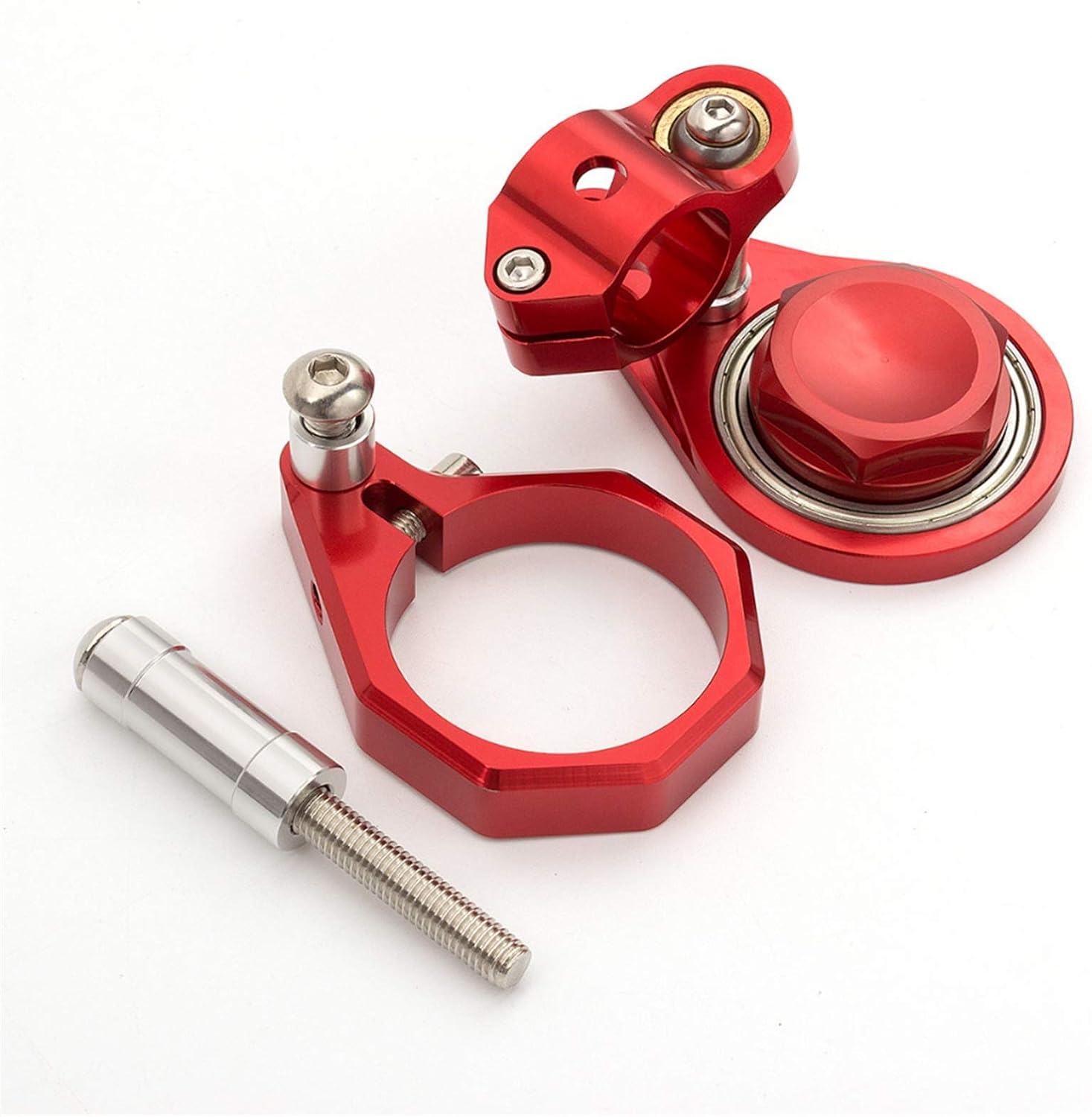 EZZON CNC Motorcycle Steering Damper For Suzuki GSXR600 GSXR750 GSXR GSX-R1000 600 750 Stabilizer Bracket Mounting Kit(Black)