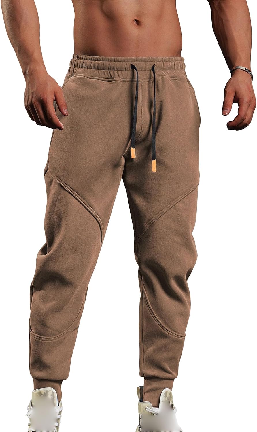 DGHM-JLMY Men's Spliced Loose Jogger Drawstring Trousers Solid Casual Hiking Outdoor Sweatpants Mid Rise Fitness Fashion Pant